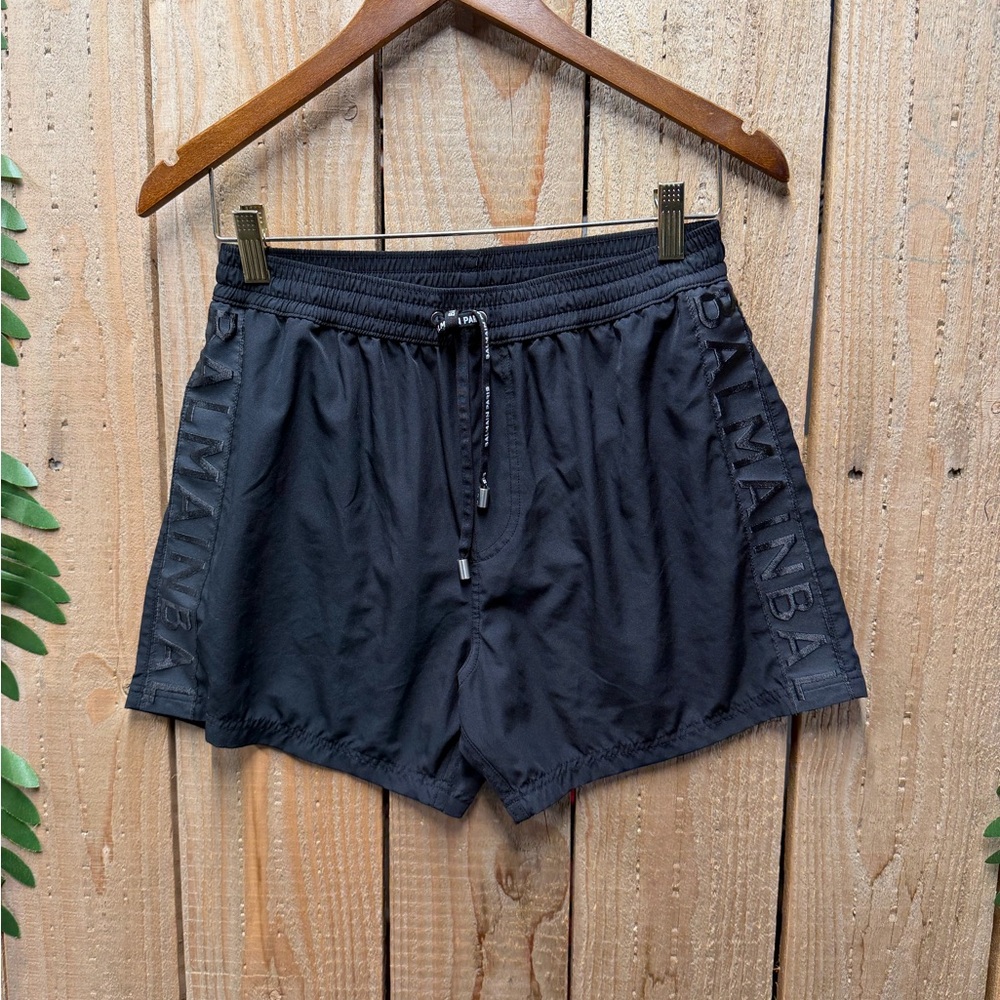 Balmain Charcoal Athletic Shorts for Women